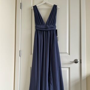 Lulus Heavenly Hues Denim Blue Bridesmaid Dress